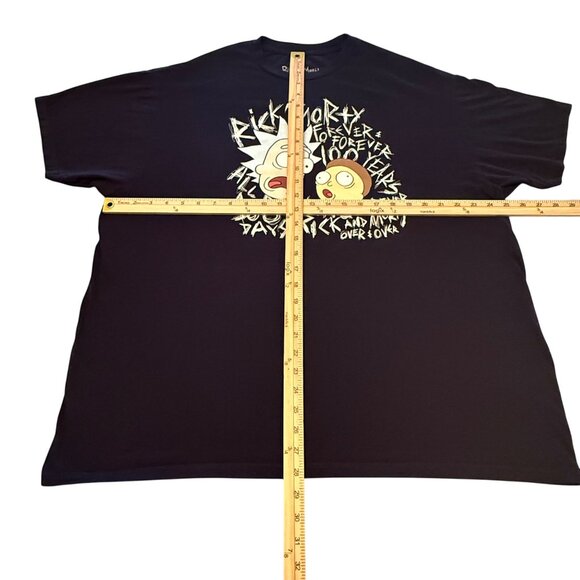 Rick & Morty Adult Swim Graphic Tee 2X Black 100% Cotton Funny Cartoon Design - Picture 5 of 7